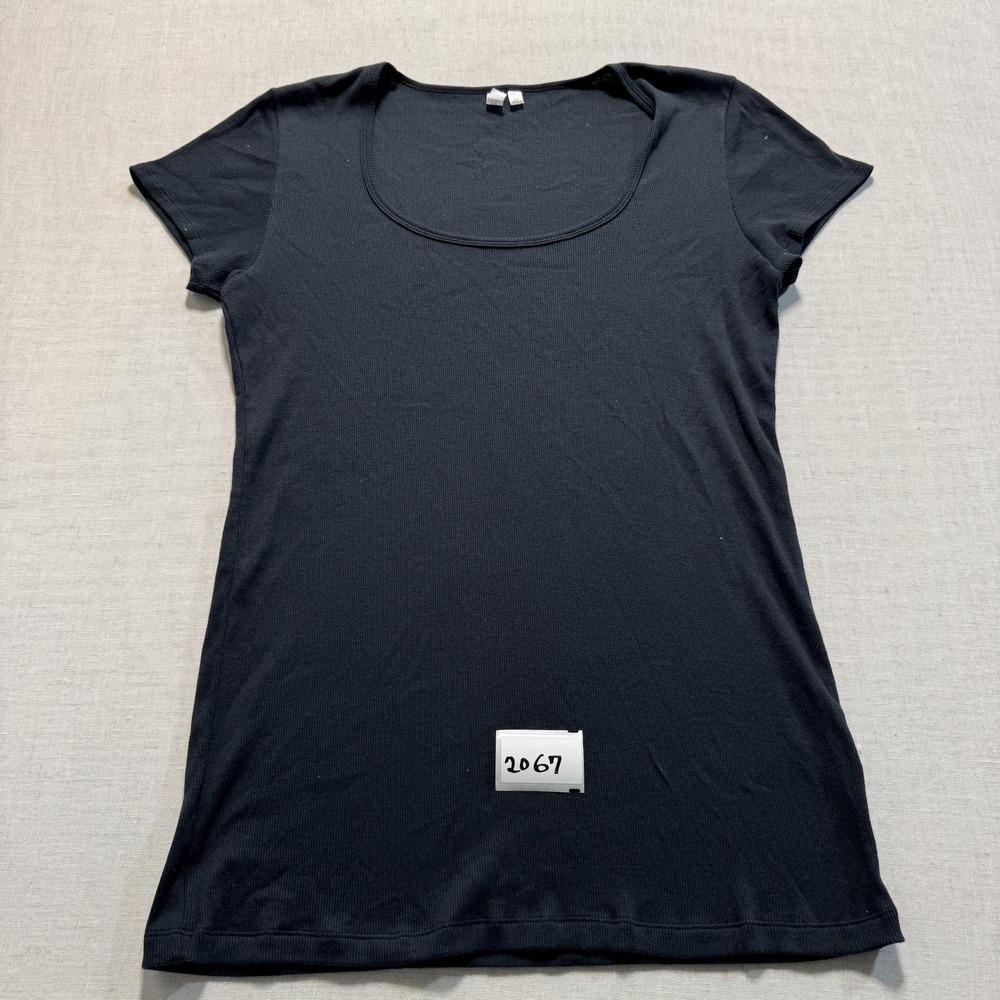 District Threads Scoop Neck T-Shirt Womens Sz 2X Black